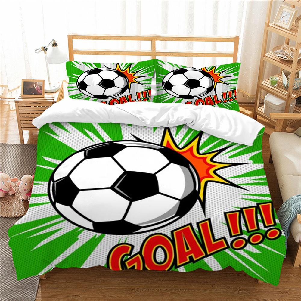 Heißer Verkauf Bettbezug Sets 3D Gedruckt Bett Set Fußball Heimtextilien Highend Polyester Quilt Abdeckung Kinder Einzigen Größe Bettdecke