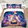 3pcs Two Cute Unicorns Printed Duvet Cover Set (1 * Cover+2 * Pillowcase, Without Core), Suitable for Home Bedroom, Guest Room, Dormitory Decorat
