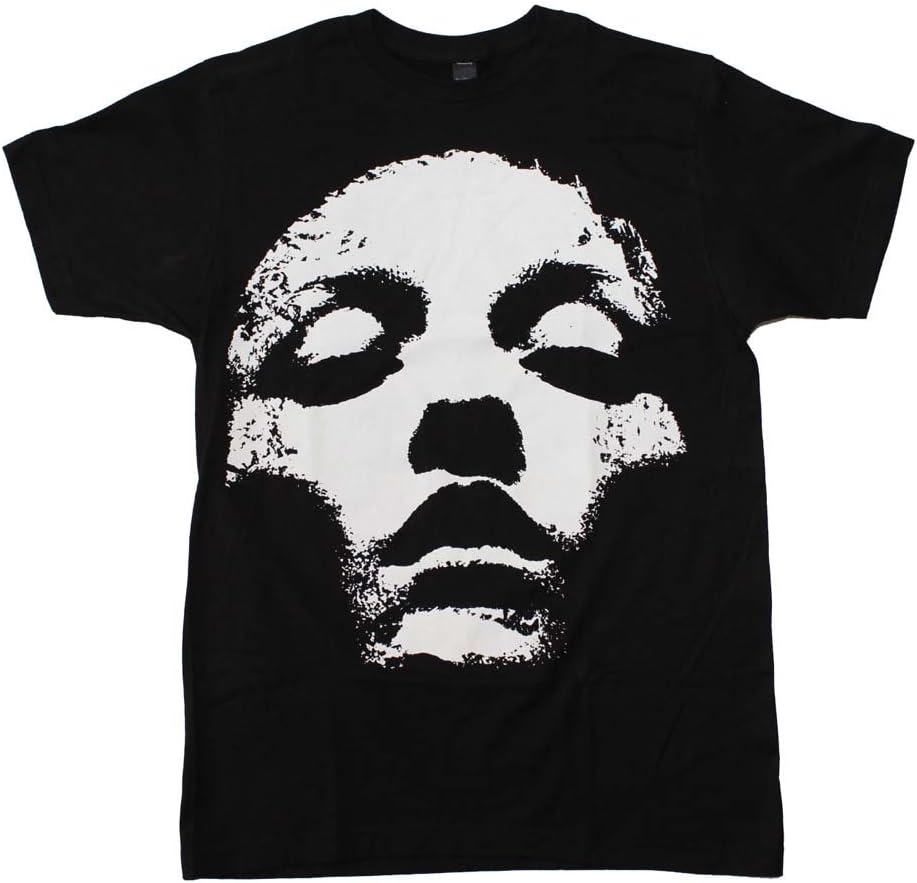 Distressed Face Graphic Black T-shirt S