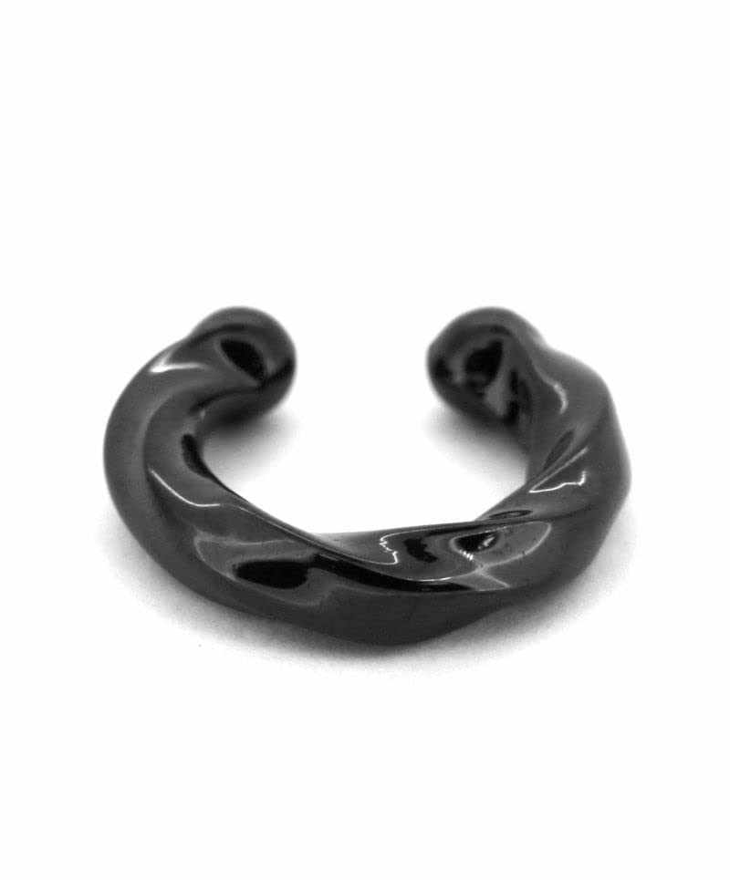 

LION HEART Men s Twist Duo Ear Cuff, Surgical Stainless Steel 316L, Single Ear Cuff, Simple Design, Black