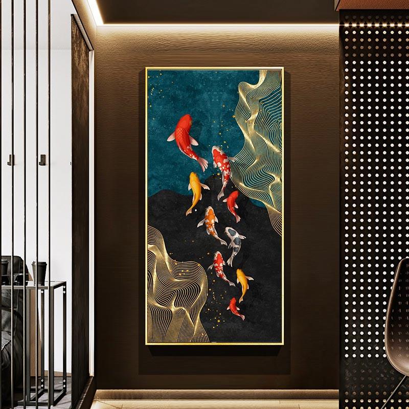 Koi Fish Posters And Prints Modern Luxury Canvas Paintings Animal Pictures Wall Art For Living Room Modern Home Decor No Frame