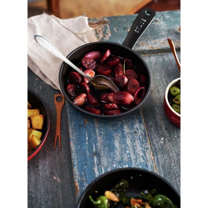 Cast Iron Pan - STAUB - 16 Cm - Black - Induction Compatible - Durable and Scratch-Resistant