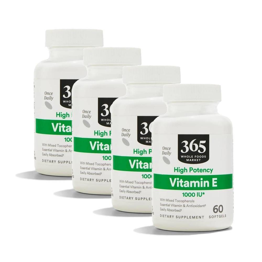 Whole Foods Market Vitamin High Potency 365 Vitamin E Mixed Tocopherol 1000 IU Softgels