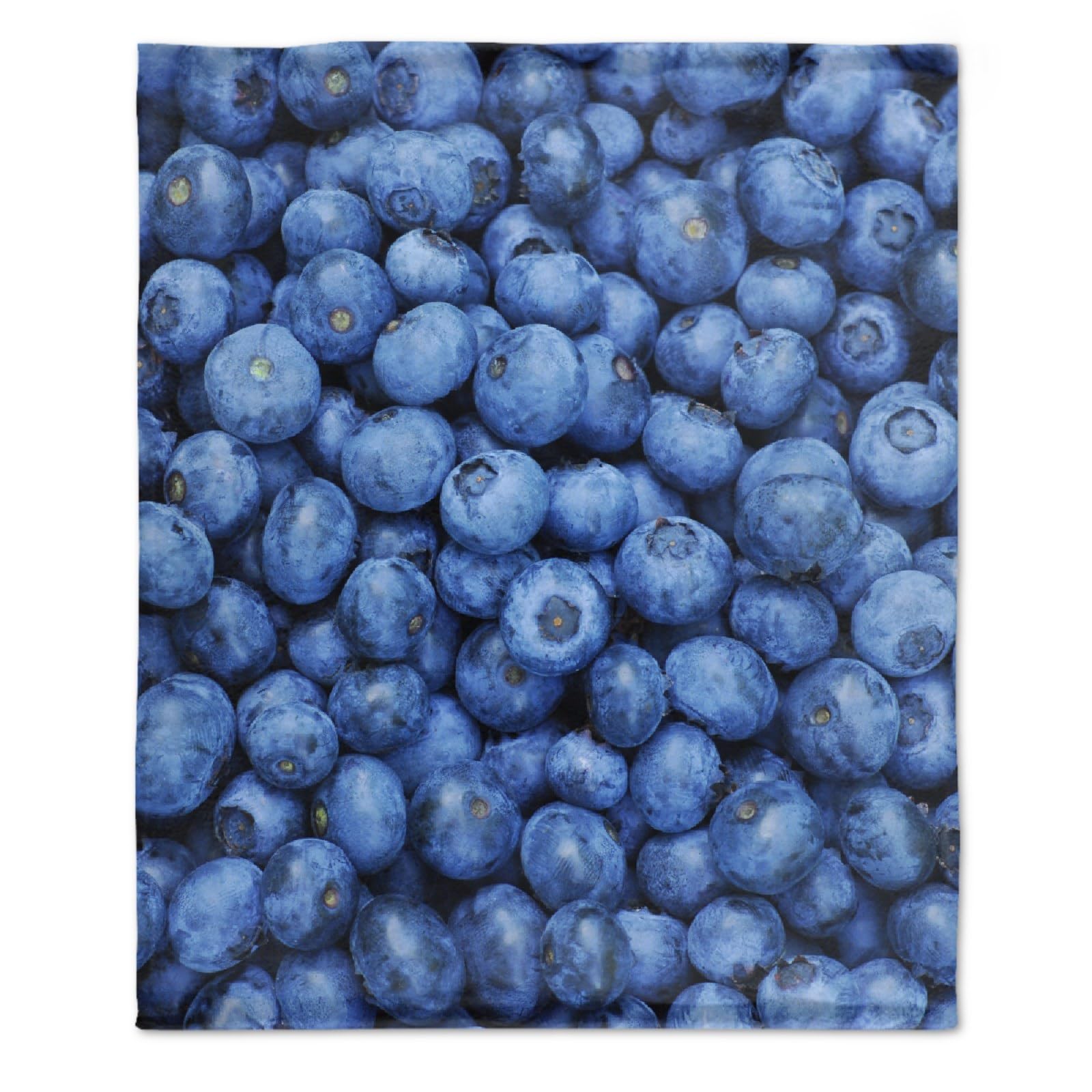 Cute Fruit Blueberry Blanket Soft Lightweight Cozy Flannel Throw Blanket for Bedroom Sofa Couch Bed Travel Office Home Decor 75x90cm