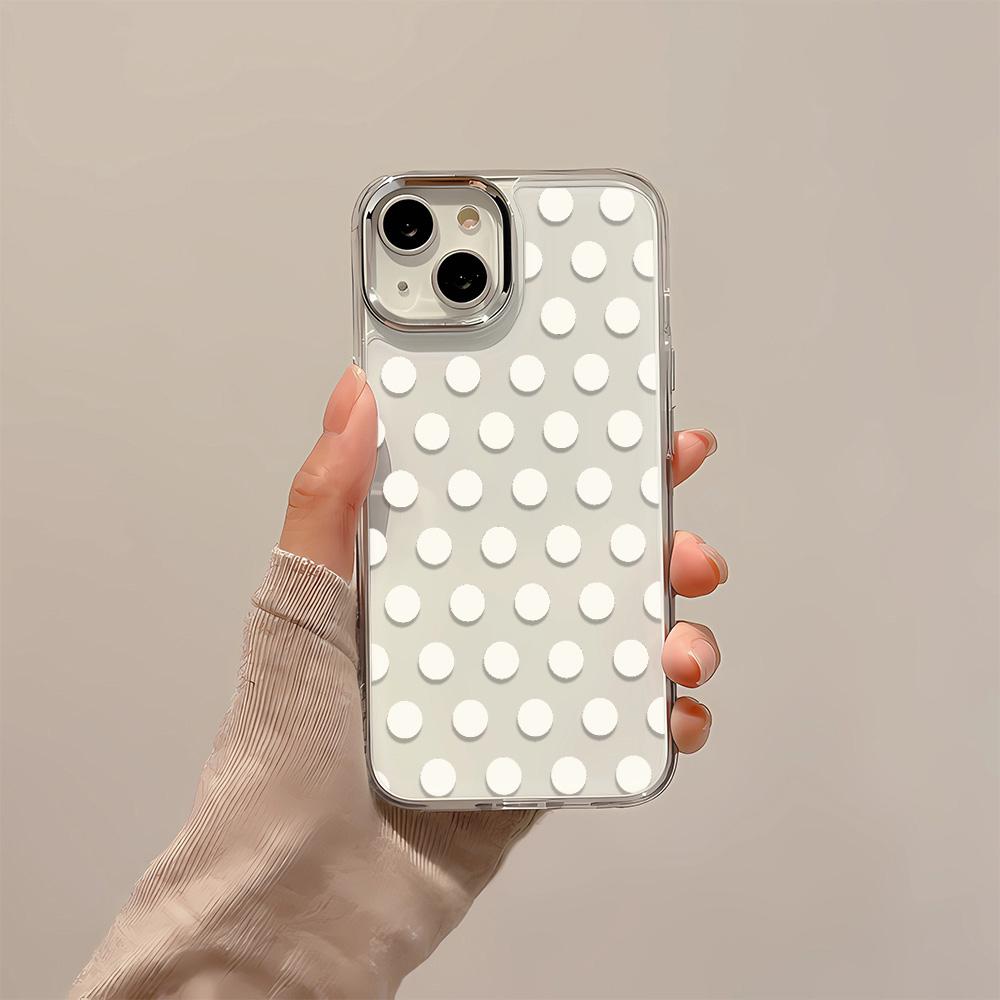 Small Dots Ins Style Colorful Phone Case For Iphone 17 Air 16 16e 15 14 11 13 12 Pro Max Aesthetic Shockproof Stylish Cover