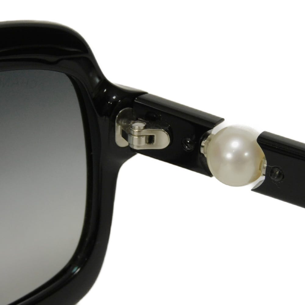 Used COCO Mark Pearl Square Shape Eyewear 5132HA c.501/3C 7968 Logo CC Mark Black Gradient 10097 Women's from Japan