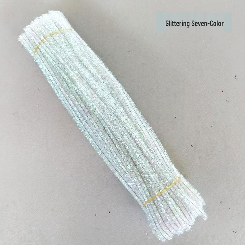 30CM Glitter Chenillepiprensare för DIY-hantverk - 100-pack