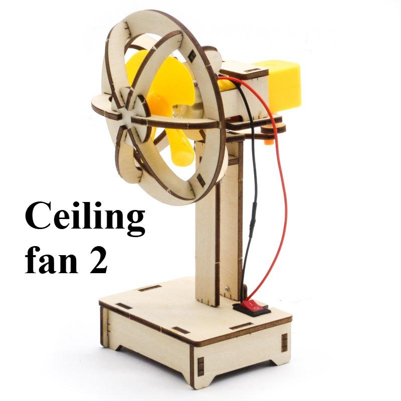 DIY Microscope Excavator fan robot Model Kit - Science And Technology Trend Toy for Small Projects Educational Experiment