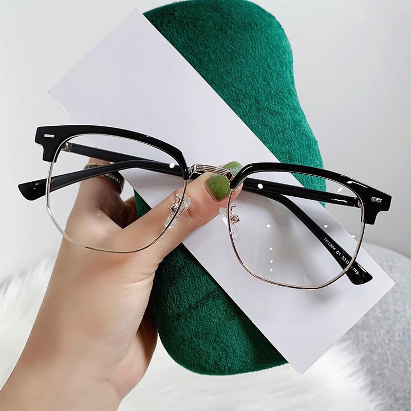 Tech-Savvy Blue Light Glasses, Trendy Semi-Rimless Women s Style, Inspired by Internet Celebrities Anti-Blue Light