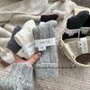 Women's Wool Knit Fleece-Lined Mid-Calf Socks - Warm Autumn/Winter Floor & Postpartum Comfort