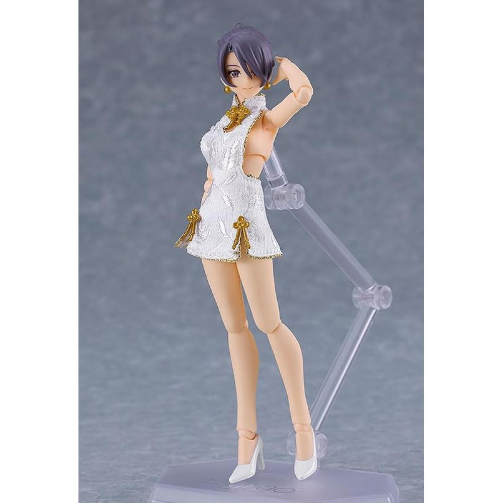 figma female body [Mika] with miniskirt China dress [white] non-scale plastic painted movable figure