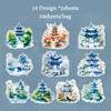 20Pcs/bag Stickers Garden Deep Series Landscape Pattern Making Phone Case Water Cup Sticker Album Diary Handmade Decoration