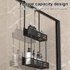Shower Rack Carbon Steel Shower Caddy Double Layer Shower Caddy Hanging Storage Rack for Bathroom Organization