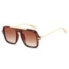  New Square Women Sunglasses Fashion Shades UV400 Retro Trending Leopard Green Gradient Men Sun Glasses