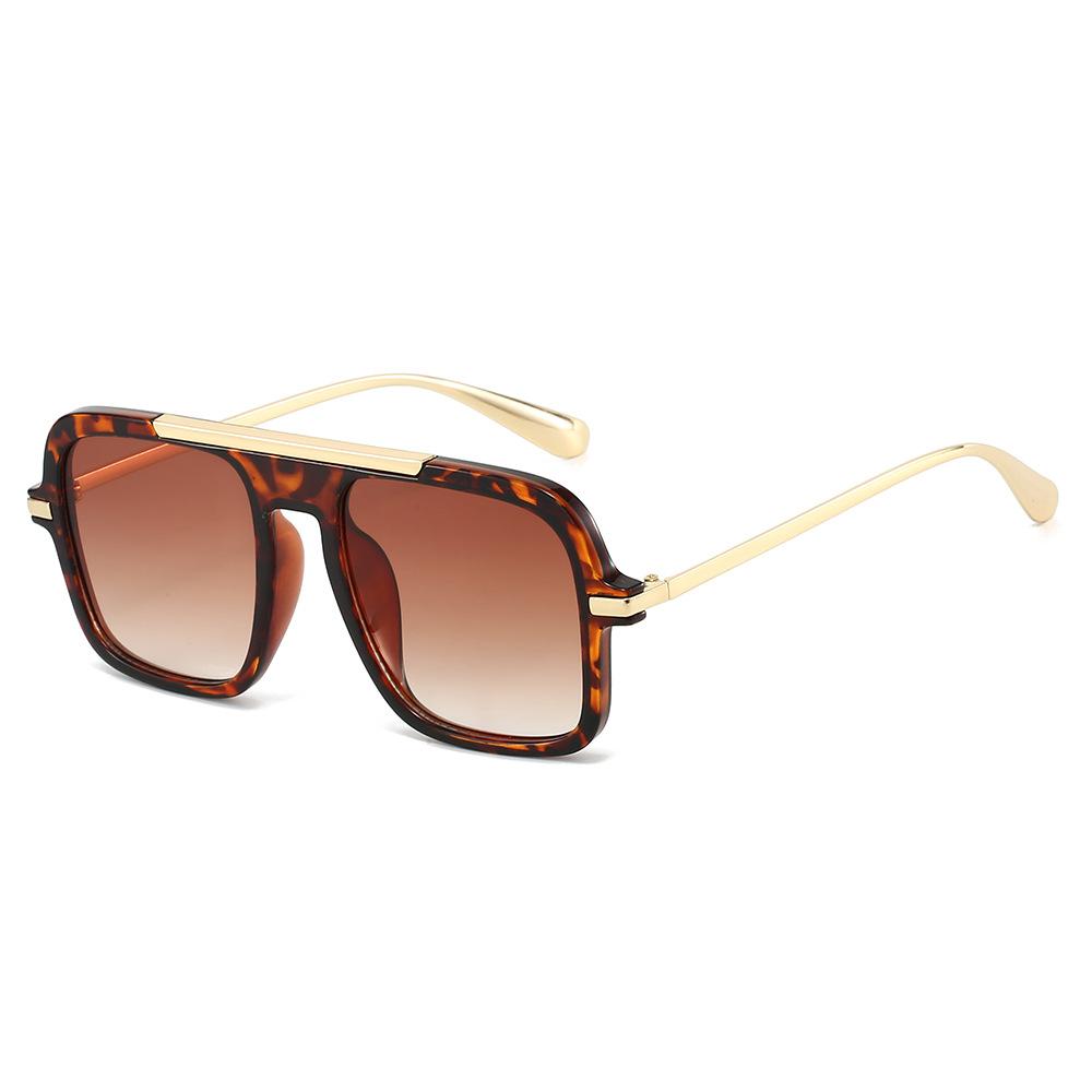  New Square Women Sunglasses Fashion Shades UV400 Retro Trending Leopard Green Gradient Men Sun Glasses