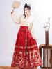 2024 Autumn Women's Phoenix Dance Print Hanfu Set - Ming Dynasty Inspired Chinese Daily Wear