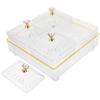 Snack Compartment Platter with Snacks Plate With Tray Tray Ideal for Parties Desktop Serving Dish Home Use