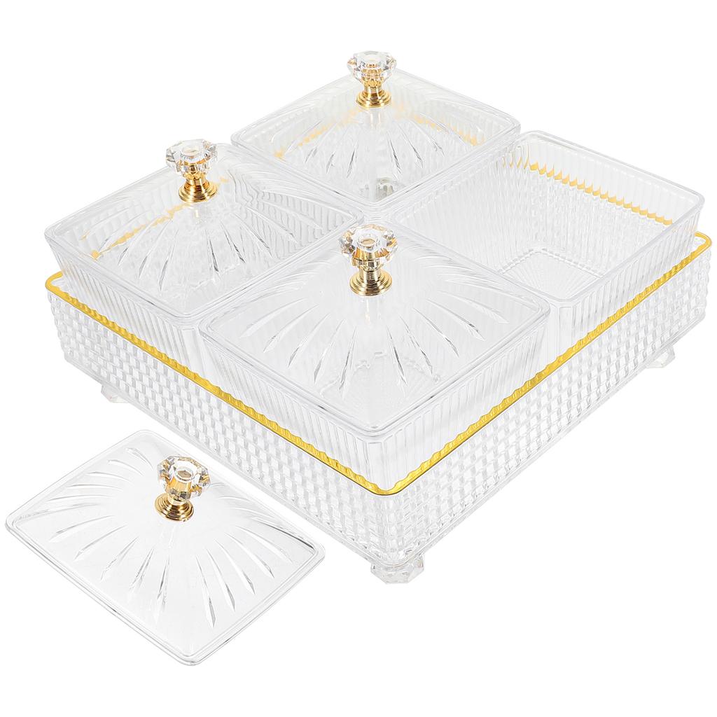 Snack Compartment Platter with Snacks Plate With Tray Tray Ideal for Parties Desktop Serving Dish Home Use