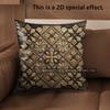 2D Exquisite Geometric & Floral Patterned Cushion Covers Pattern Cushion Cover Suitable For Sofa Bedroom Car Pillow Cover
