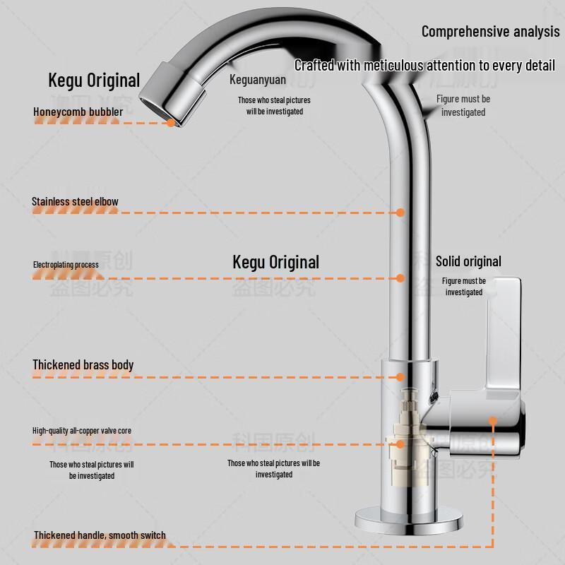 KEGOO K1107 Single Cold Water Basin Faucet