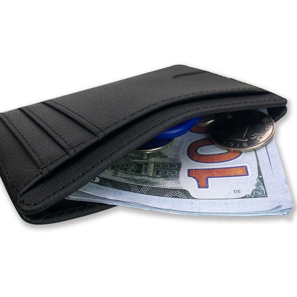 Anti Theft PU Coin Purse 8 Slots Simple Card Case Elegant Leather Credit ID Card Holder Outdoor