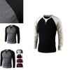 Stylish Men's Slim Fit Crew Neck Long Sleeve Raglan Tee With Classic Appeal