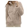 Giacca da Donna Leggera Taglie Forti con Zip in Pile Capospalla Inverno Autunno