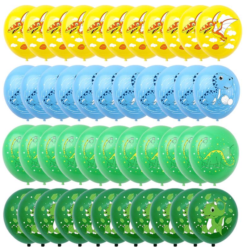 Dinosaurier Party Dekoration Cartoon Dino Vulkan Banner Latex Ballons Kinder Jungen Glücklich Dschungel Safari Dino Thema Geburtstag Lieferungen