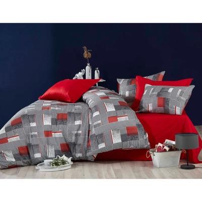 Bed Linen Set - 1 Duvet Cover 220 X 240 Cm + 2 Pillowcases 60 X 60 Cm - 100% Polyester Microsatin - Grey
