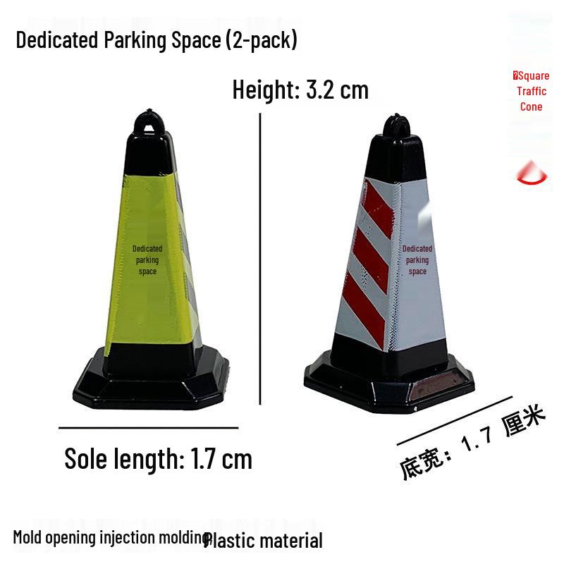 Speed Bump & Traffic Scene Model Toys: Cars, Cones, Signs, Lights, Plates