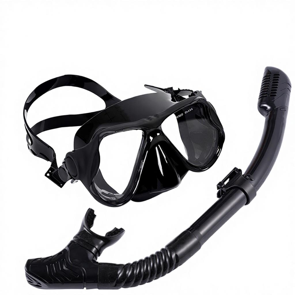 Factory Diving Equipment Set Waterproof Fully Dry Breathing Tube Swimming Myopia Mask Tempered Glass Diving Goggles
