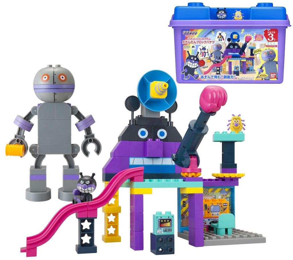 Blocklabo Blocklabo Anpanman Make a Baikin Dadandan Block Bucket Series [BANDAI] Jo!