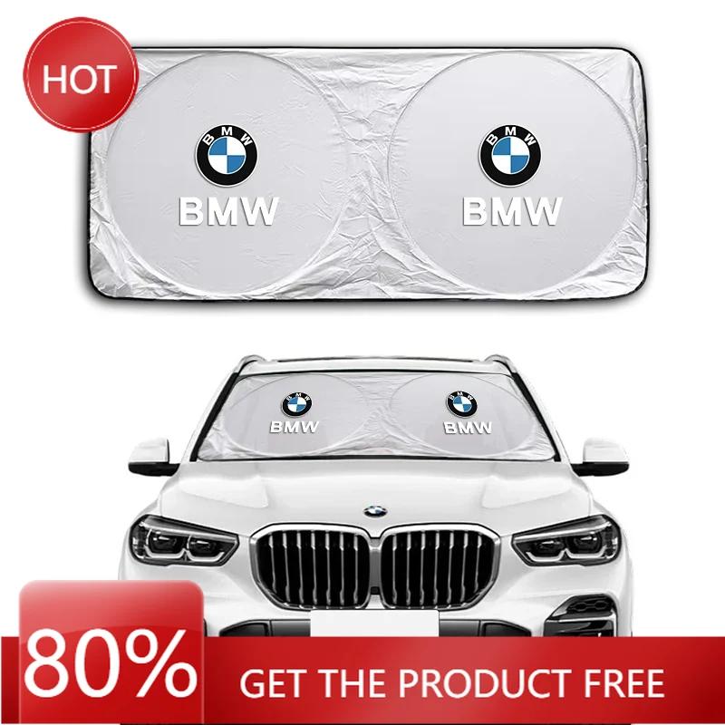BAAW1 New 2025 Car Windshield Sun Shade Visor UV Protection Shield For BMW Performance F25 F26 F15 F16 E90 E91 E92 E60 E84 G22 G32 F13