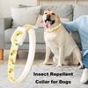 Yousheng Haustierabwehrhalsband Effektiv Verstellbar Wasserdicht Bedruckt Anti-Floh-Zeckenhalsband für Kleine Mittlere Große Hunde Katzen Welpen Haustierbedarf