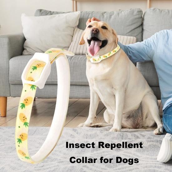 Yousheng Haustierabwehrhalsband Effektiv Verstellbar Wasserdicht Bedruckt Anti-Floh-Zeckenhalsband für Kleine Mittlere Große Hunde Katzen Welpen Haustierbedarf