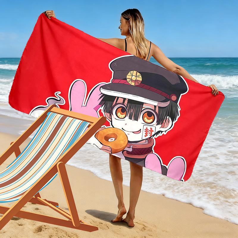 Toilet‑Bound Hanako‑kun2 Print Beach Towel, Large Soft Quick Dry Towel for Beach Camping Swimming