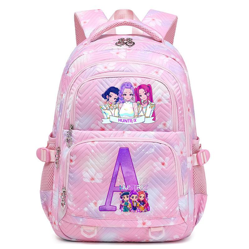 Animation Cartoon Letter Printing Trend Backpack Lightweight Large Capacity School Bag For Primary And Secondary School Students Backpack
