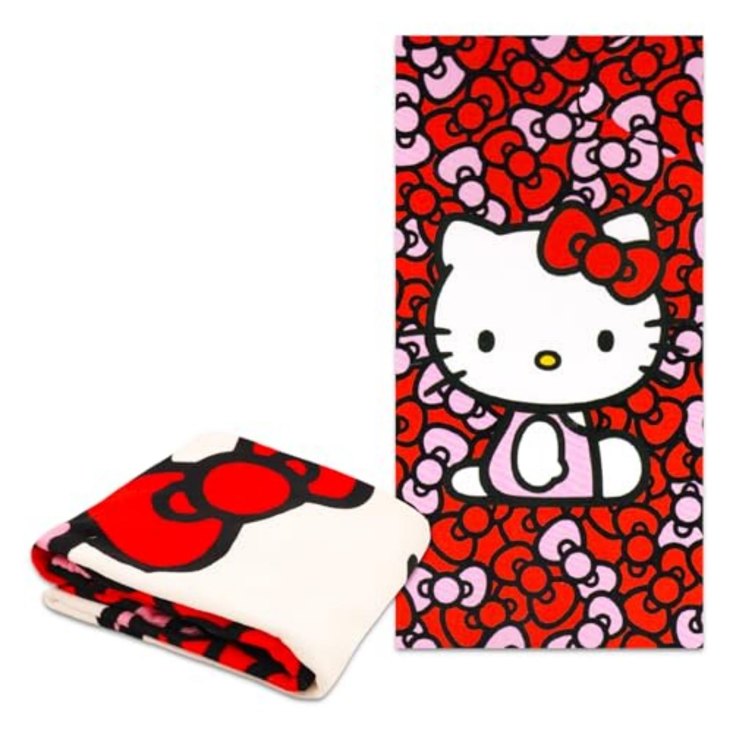 

Hello Kitty Beach Towel - Bundle with Hello Kitty Pool Towel Plus (Hello Kitty Bath Towel for Kids and Adults) W30*H60(CM)