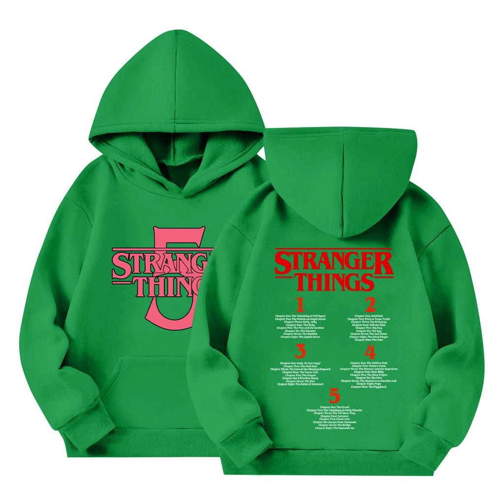 Kids' Long Sleeve Loose Pullover Letter Print Drawstring Hooded Sweatshirt