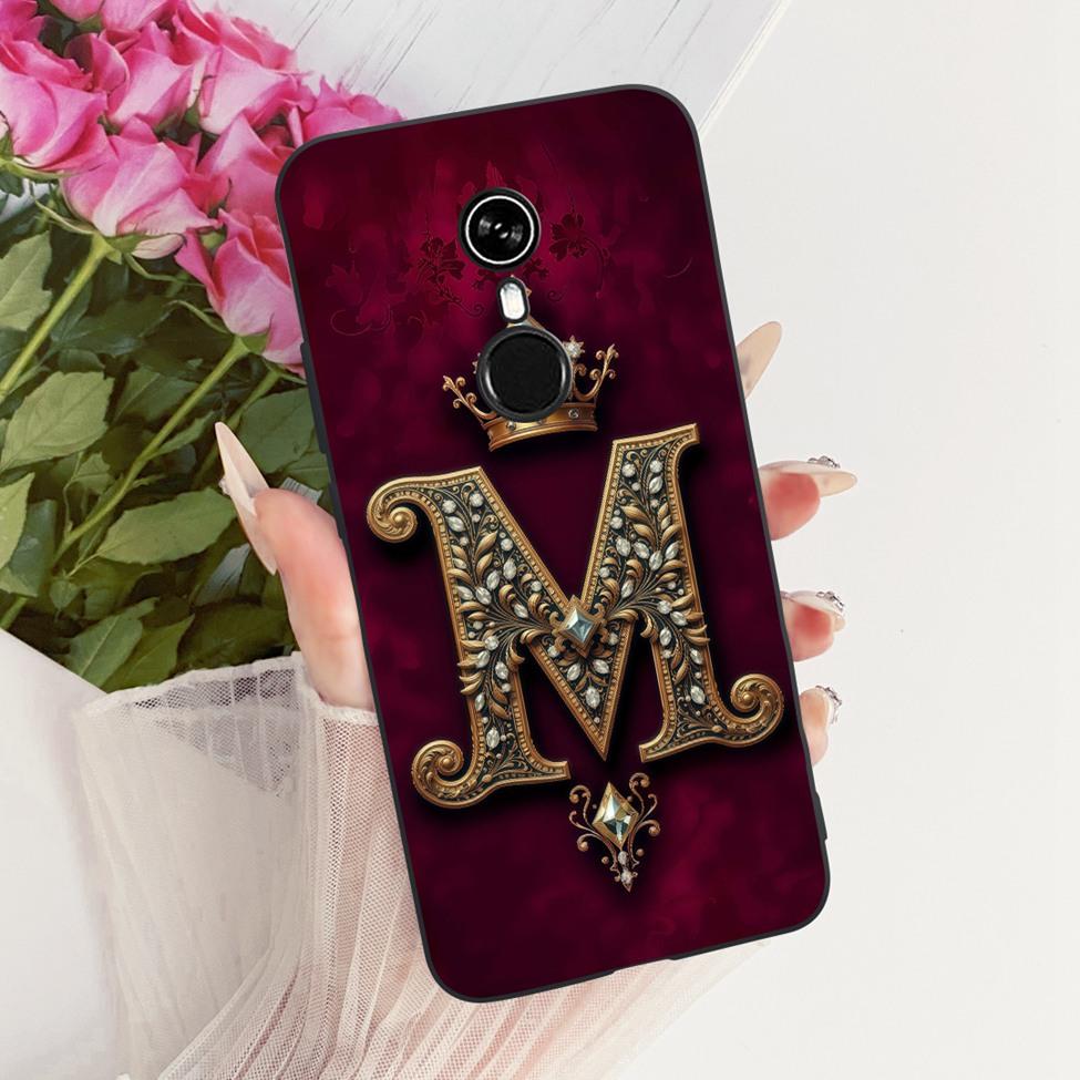 For ITEL A33 Case Cover Aesthetic Luxury A-Z Letters Cool Crown 2D Painted Silicone Phone Casing For ITELA33