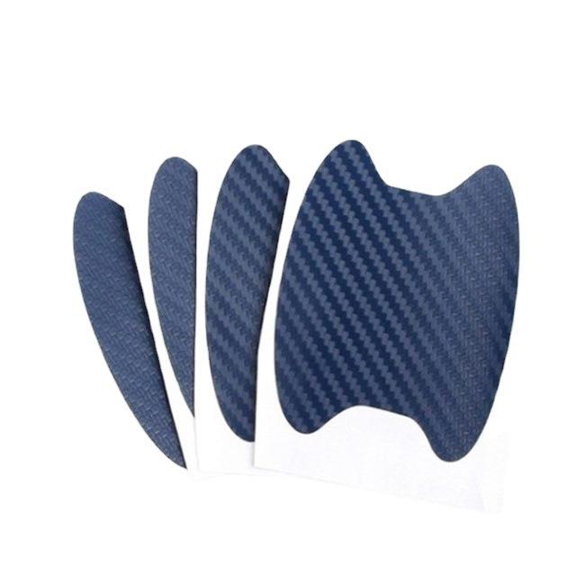 3D Carbon Fiber Car Door Handle Bowl Stickers (4-Pack) - Scratch-Resistant, Anti-Scratch, 9x10cm.