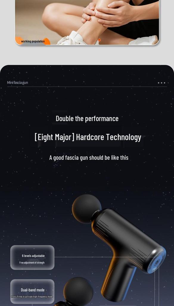 Mini Professional Grade Multi-Ball Portable Fascia Gun Massager