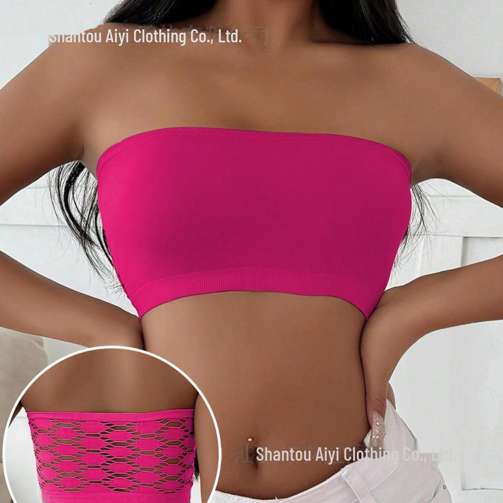 Seamless Breathable Hollow Tube Top: High Elastic Women's Underwear