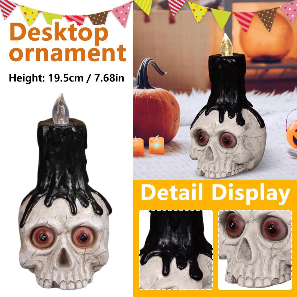 Halloween New Skeleton Candlelight Festival Horror Decoration Escape Room Decoration Resin Craft Ornament