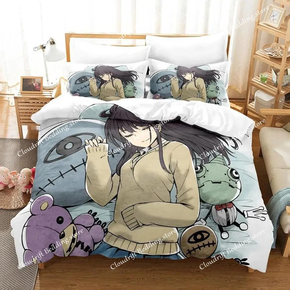 Anime Mieruko-chan The Girl Who Can See Them Bedding Set Boys Girls Twin Queen Size Duvet Cover Pillowcase Bed Kids Adult