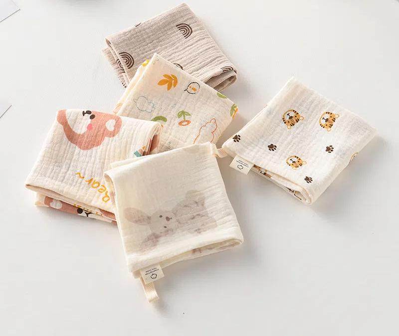 Śliniak dla niemowląt, Ręcznik muślinowy bawełniany dla noworodków, Ręcznik do odbijania dla niemowląt, Chusteczka dla dzieci, Mały kwadratowy ręcznik do mycia twarzy