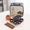 Creative promising future, souvenir gifts, sand gold portable travel tea set, suitable for business and festival gifts