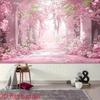 2D Sakura Flower Tunnel Backdrop Romantic Wedding Photography Background
