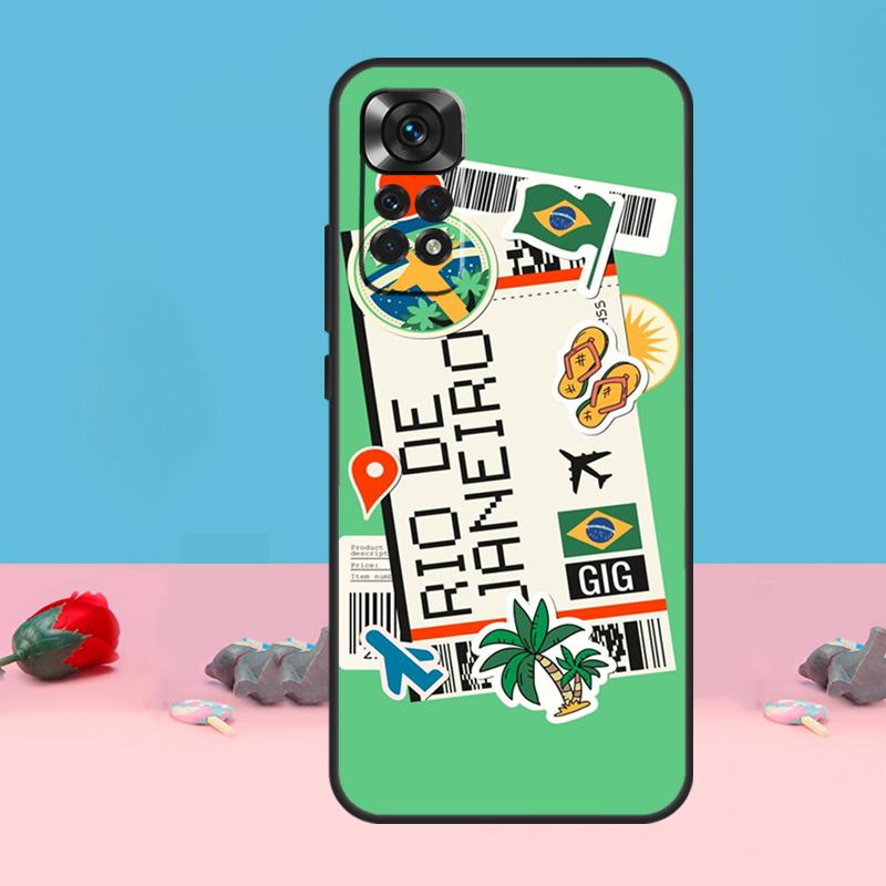 New York TOKYO Traveltickets Cover For Xiaomi Redmi Note 12 10 11 13 14 15 Pro Plus Case For Redmi 15C 13C 12C 10C 14C 15