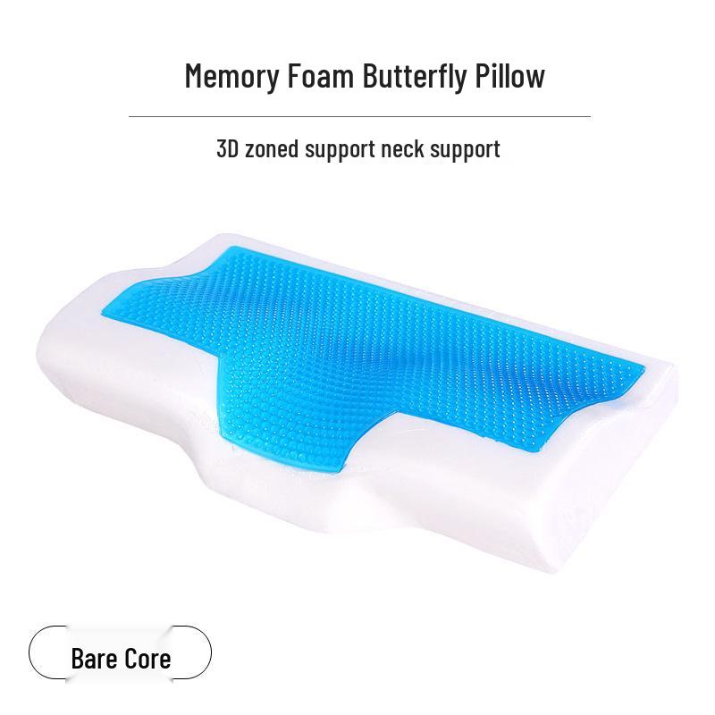 

Summer Butterfly Memory Foam Cooling Gel Pillow with Silicone Core Gel Anti-Snoring Pillow (50*30*10/6cm)